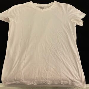 White V-neck Tee